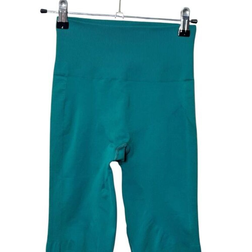 Lululemon Zone In Compression Seamless Leggings Women’s Size 4 Teal Yoga Stretch - Picture 3 of 11